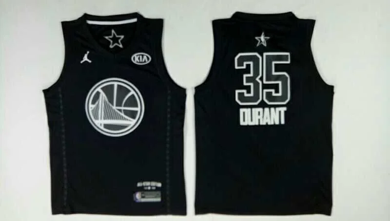 Warriors 35 Kevin Durant Black 2018 All-Star Game Jordan Brand Authentic Basketball Jersey