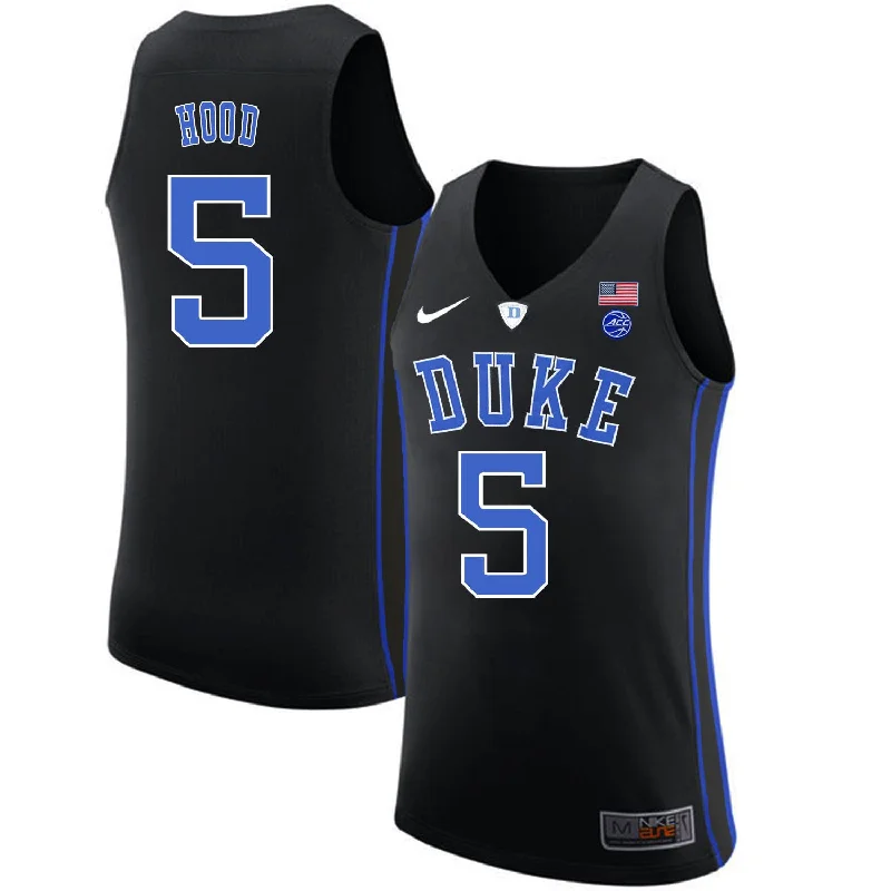 Duke Blue Devils 5 Rodney Hood Black College Basketball Basketball Jersey