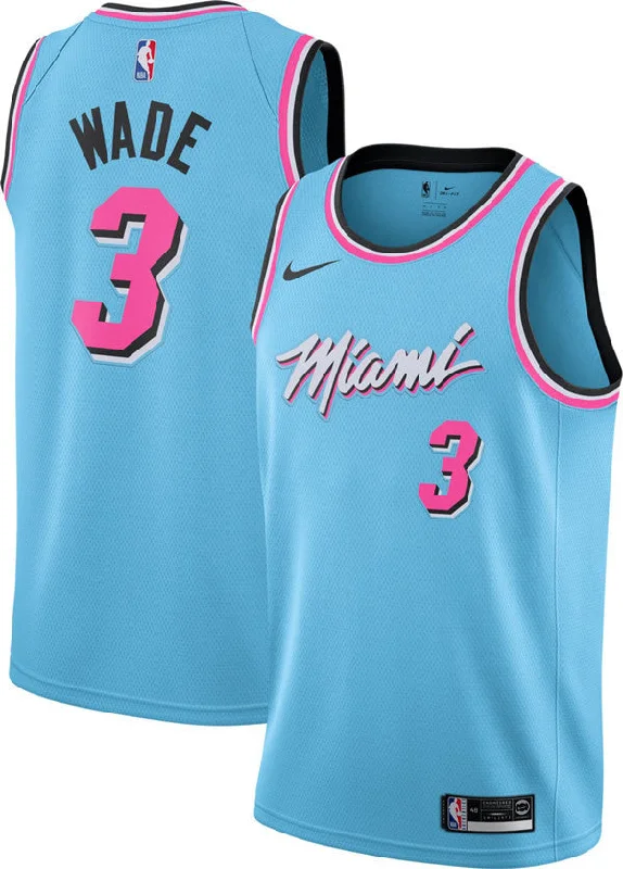 Men's Miami Heat Dwyane Wade Dri-FIT City Edition Swingman Stitched Basketball Jersey