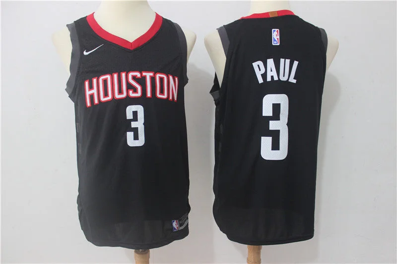 Rockets 3 Chris Paul Black Authentic Basketball Jersey