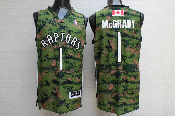 Raptors 1 Tracy McGrady Camo Canada Flag Swingman Basketball Jersey