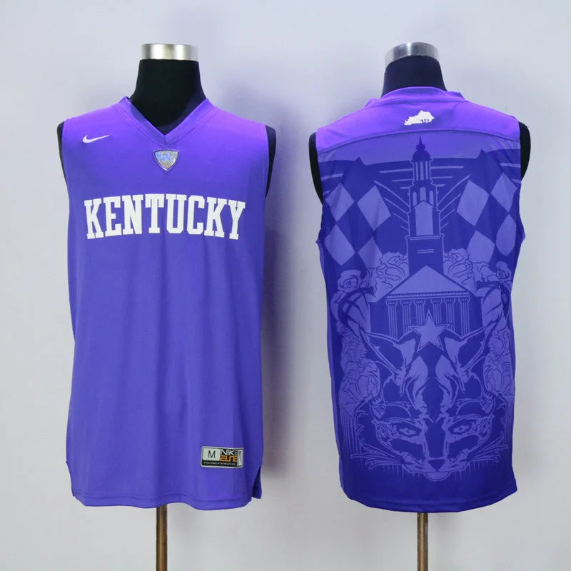 Kentucky Wildcats Blank Blue College Basketball Basketball Jersey