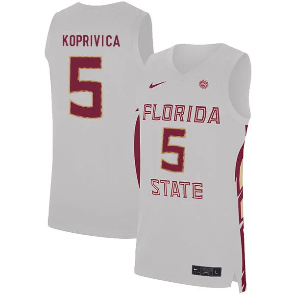 Florida State Seminoles 5 Balsa Koprivica White Basketball College Basketball Jersey