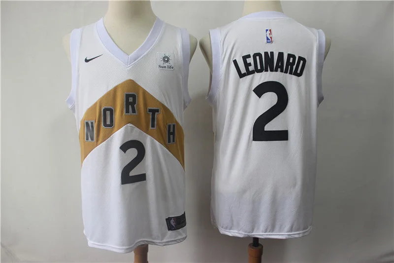 Raptors 2 Kawhi Leonard White 2018-19 City Edition Swingman Basketball Jersey