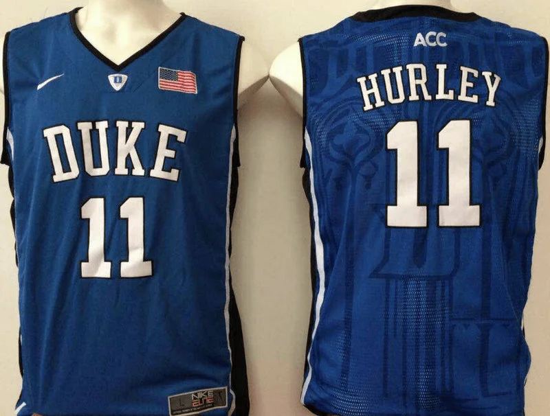 Duke Blue Devils 11 Bobby Hurley Blue College Basketball Elite Basketball Jersey