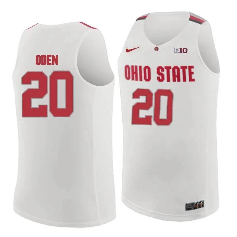 Ohio State Buckeyes 20 Greg Oden White College Basketball Basketball Jersey