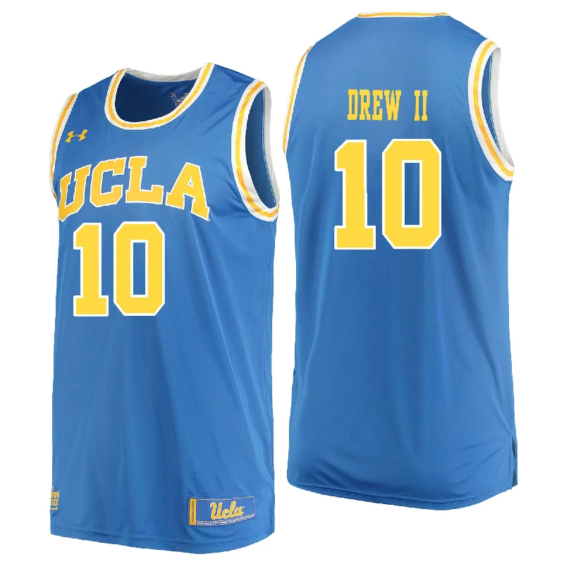 UCLA Bruins 10 Larry Drew II Blue College Basketball Basketball Jersey