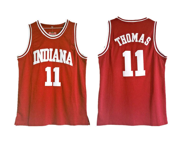 Indiana Hoosiers 11 Isiah Thomas Red College Basketball Basketball Jersey