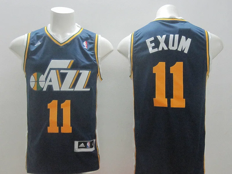 Jazz 11 Exum Navy Blue New Revolution 30 Basketball Jerseys