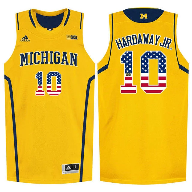 Michigan Wolverines 10 Tim Hardaway Jr. Yellow College Basketball Basketball Jersey