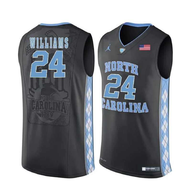 North Carolina Tar Heels 24 Kenny Williams Black College Basketball Basketball Jersey