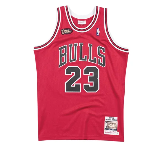 Men's Chicago Bulls #23 Michael Jordan Red Road Finals 1997-98 Stitched Basketball Jersey