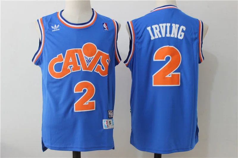 Cavaliers 2 Kyrie Irving Blue Hardwood Classics Swingman Basketball Jersey