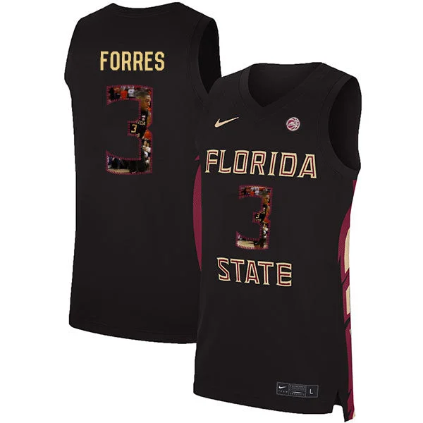 Florida State Seminoles 3 Trent Forrest Black Basketball College Fashion Basketball Jersey