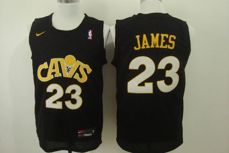 Men's Cleveland Cavaliers #23 LeBron James Black Stitched Basketball Jersey