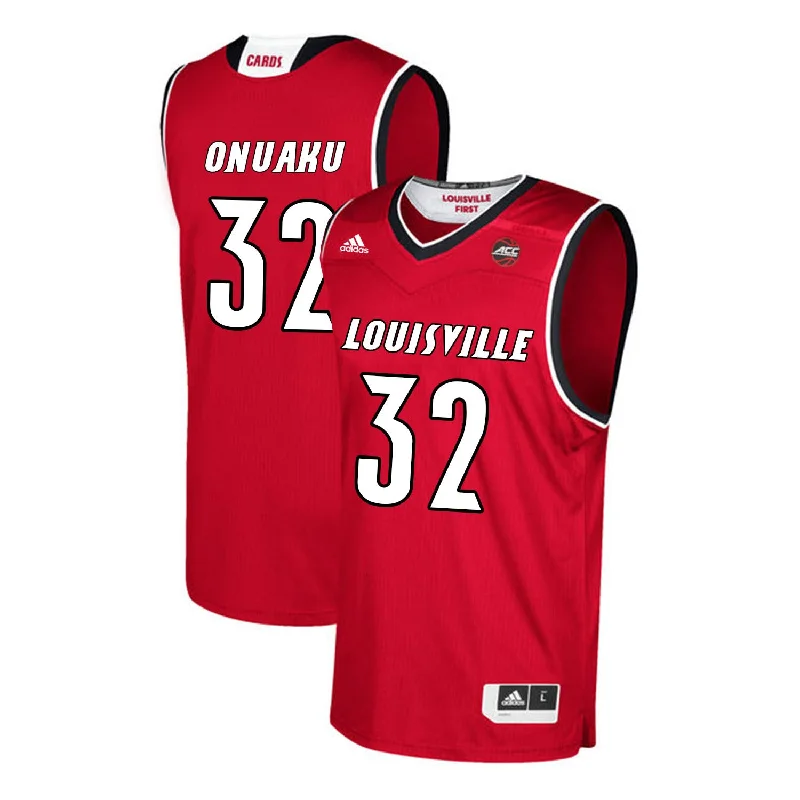 Louisville Cardinals 32 Chinanu Onuaku Red College Basketball Basketball Jersey