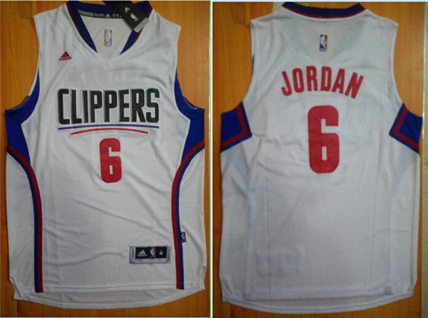 Clippers 6 DeAndre Jordan White Swingman Basketball Jersey