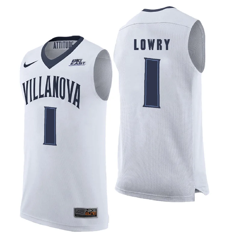 Villanova Wildcats 1 Kyle Lowry White College Basketball Elite Basketball Jersey