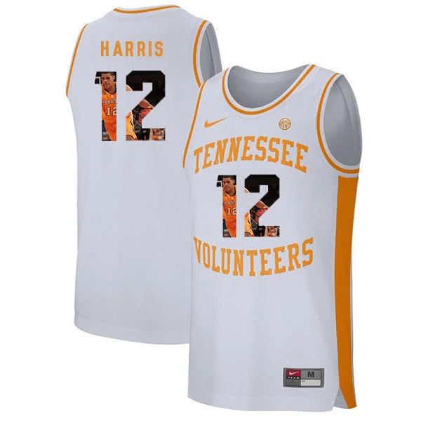 Tennessee Volunteers 12 Tobias Harris White Fashion College Basketball Basketball Jersey