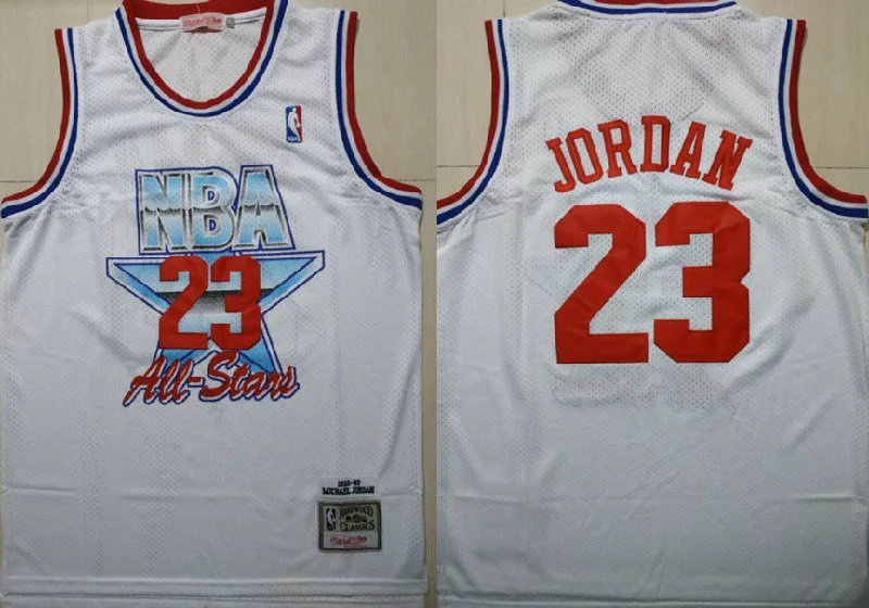 Bulls 23 Michael Jordan White 1992-1993 All Star Hardwood Classics Basketball Jersey