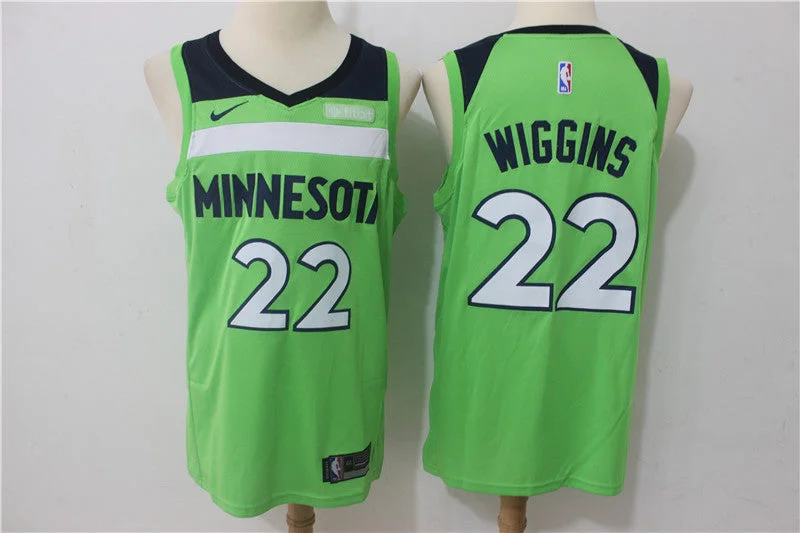 Timberwolves 22 Andrew Wiggins Green Swingman Basketball Jersey