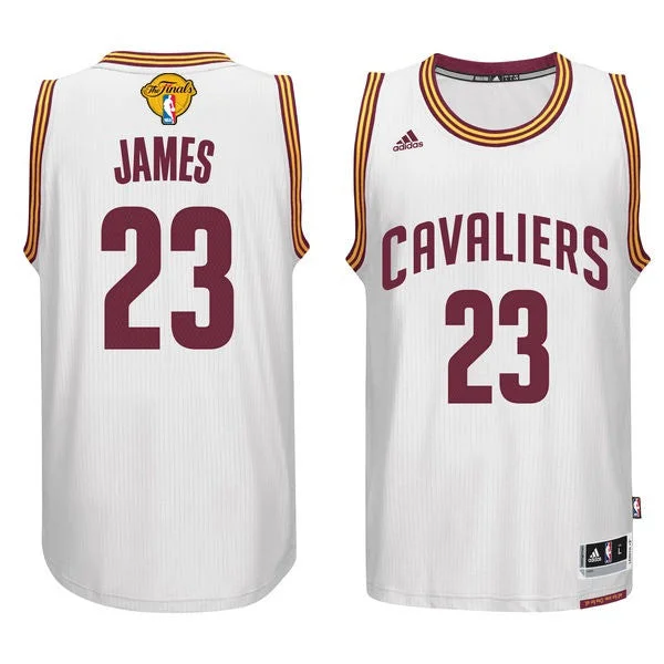 Cavaliers 23 Lebron James White 2017 Finals Swingman Basketball Jersey