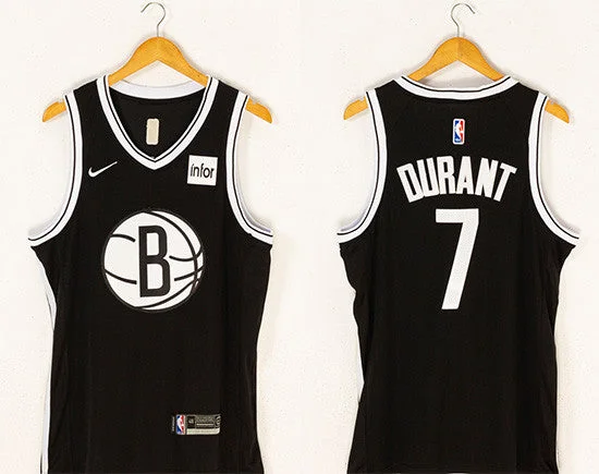 Men's Brooklyn Nets #7 Kevin Durant Black 2019 Stitched Basketball Jersey