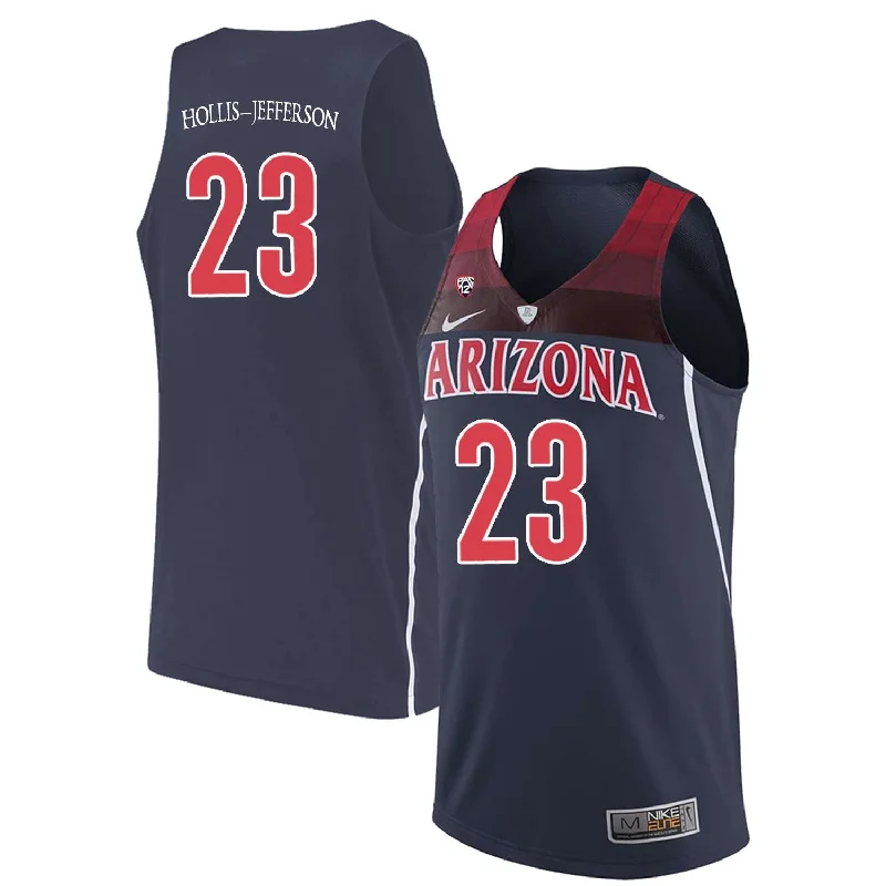 Arizona Wildcats 23 Rondae Hollis-Jefferson Navy College Basketball Basketball Jersey