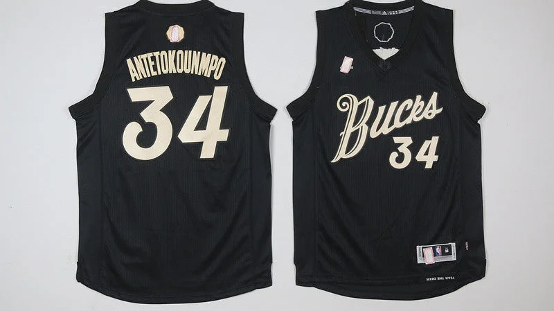 Bucks 34 Giannis Antetokounmpo Black 2016 Christmas Day Swingman Basketball Jersey