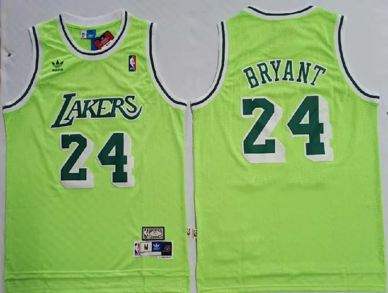 Lakers Bape 24 Kobe Bryant Green Hardwood Classics Mesh Basketball Jersey