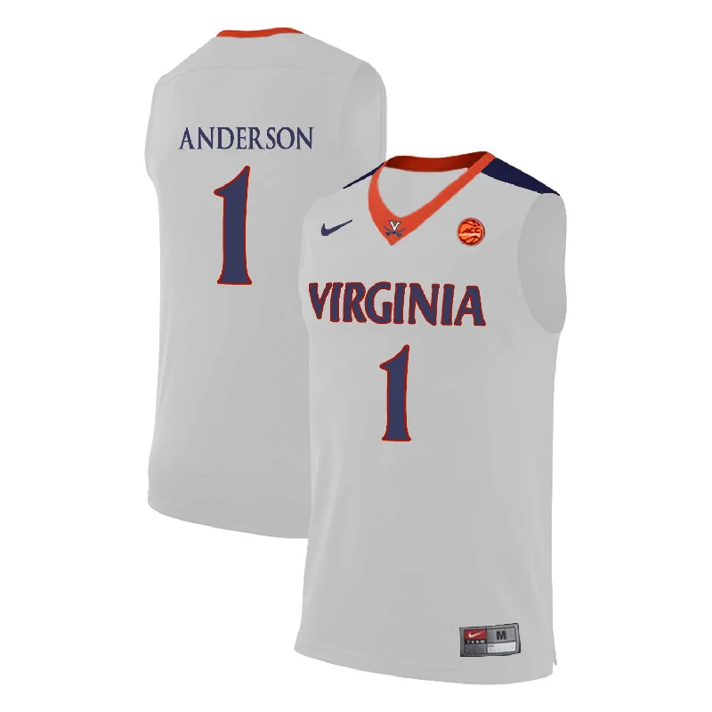 Virginia Cavaliers 1 Justin Anderson White College Basketball Basketball Jersey