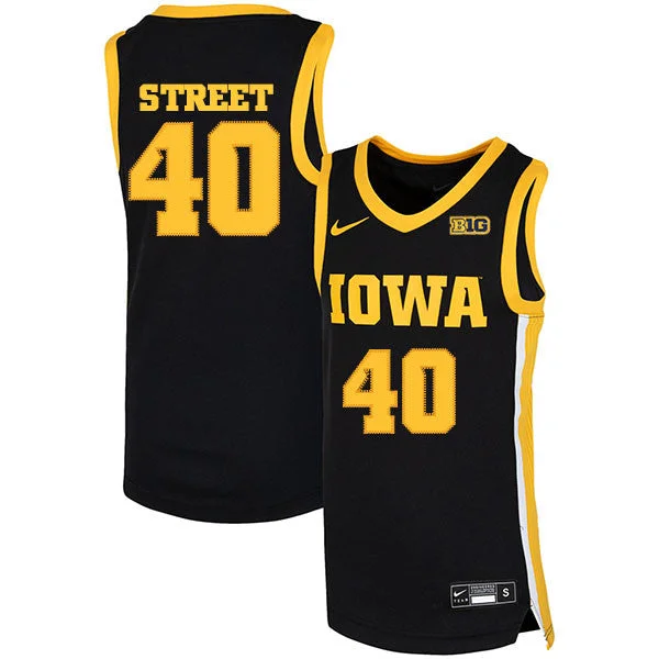 Iowa Hawkeyes 40 Chris Street Black Basketball College Basketball Jersey