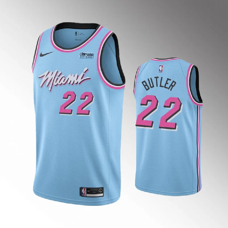 Men's Miami Heat #22 Jimmy Butler Blue Stitched Basketball Jersey