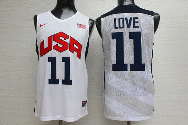 USA 11 Kevin Love White 2012 Dream Team Basketball Jersey