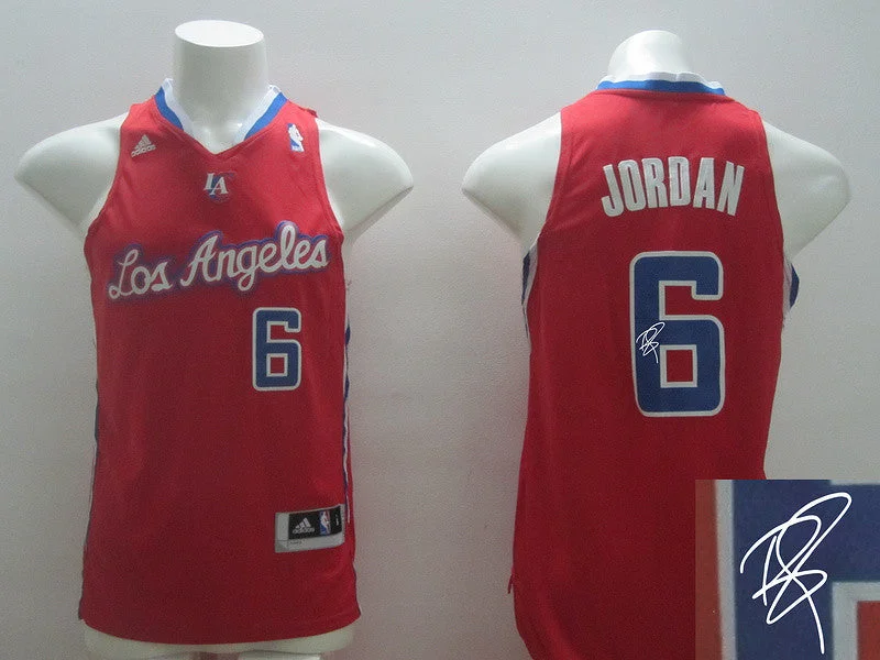 Clippers 6 Jordan Red New Revolution 30 Signature Edition Basketball Jerseys