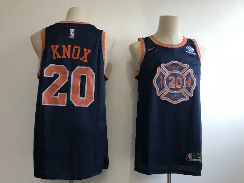 Knicks 20 Kevin Knox Navy 2018-19 City Edition Swingman Basketball Jersey