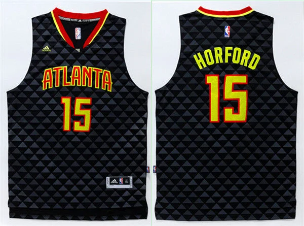 Hawks 15 Al Horford Black Swingman Basketball Jersey