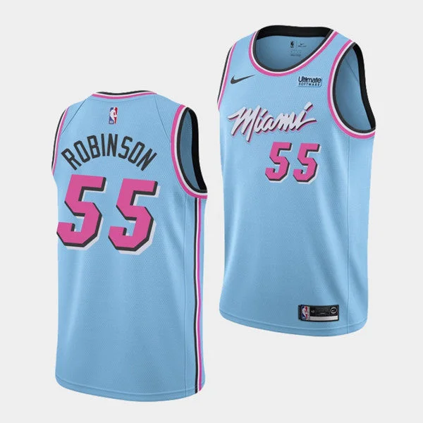 Men's Miami Heat #55 Duncan Robinson Blue Stitched Basketball Jersey