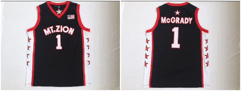 Mount Zion 1 Tracy McGrady Black College Basketball Basketball Jersey