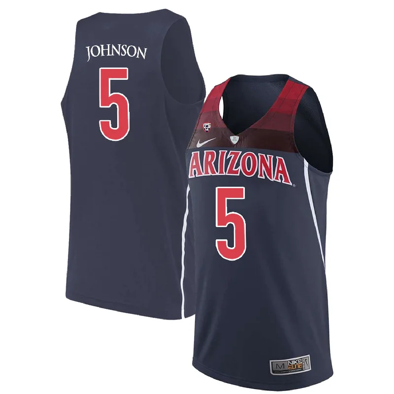 Arizona Wildcats 5 Stanley Johnson Navy College Basketball Basketball Jersey