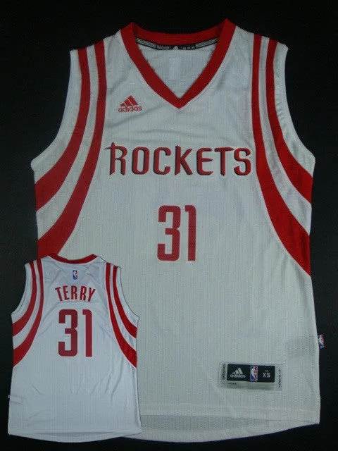 Rockets 31 Terry White Hot Printed New Rev 30 Basketball Jersey