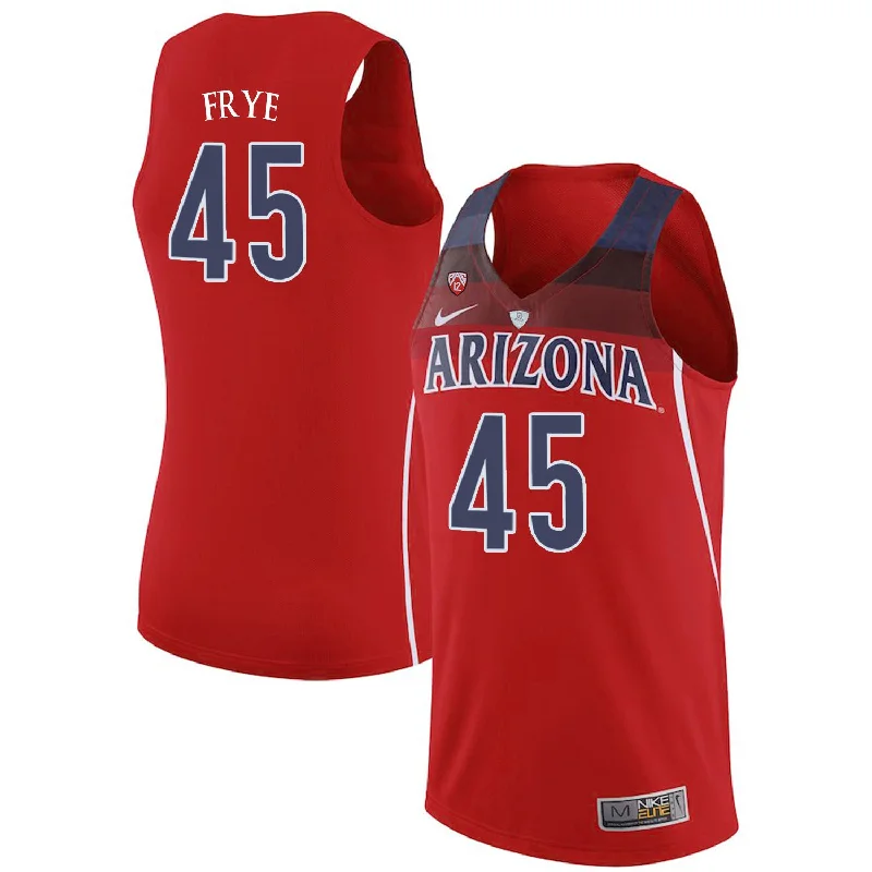 Arizona Wildcats 45 Channing Frye Red College Basketball Basketball Jersey