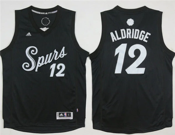 Spurs 12 LaMarcus Aldridge Black 2016 Christmas Day Swingman Basketball Jersey