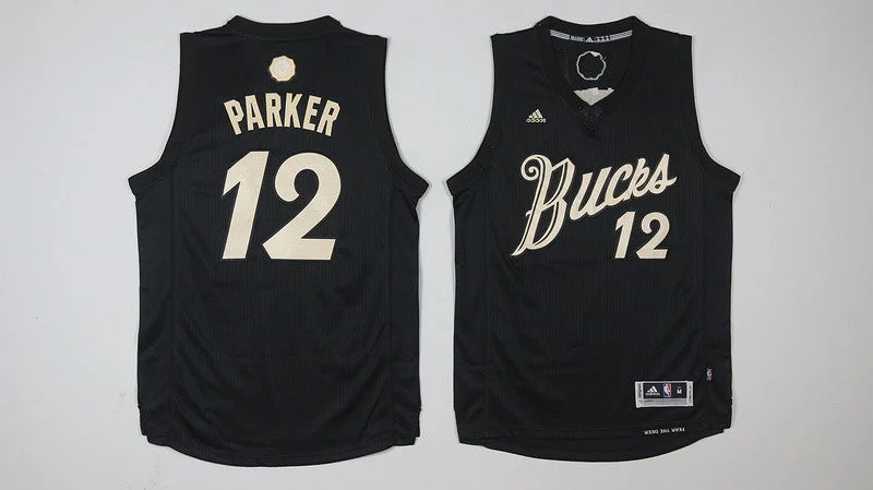 Bucks 12 Jabari Parker Black 2016 Christmas Day Swingman Basketball Jersey