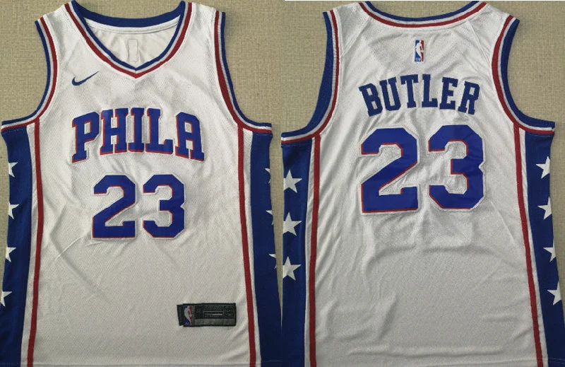 76ers 23 Jimmy Butler White Swingman Basketball Jersey