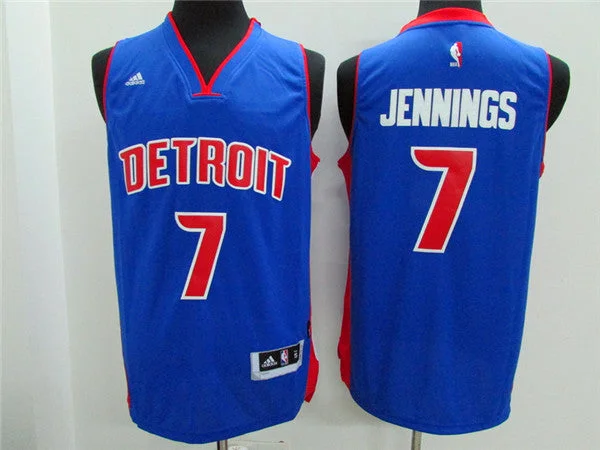 Pistons 7 Brandon Jennings Blue New Revolution 30 Basketball Jersey