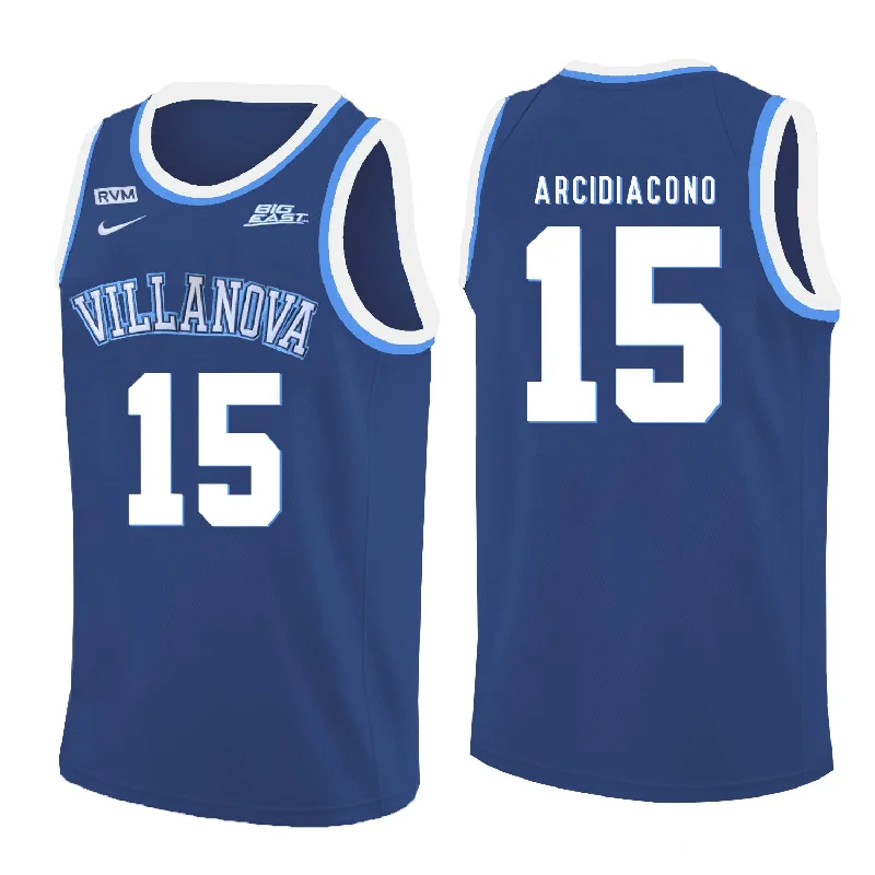 Villanova Wildcats 15 Ryan Arcidiacono Blue College Basketball Basketball Jersey