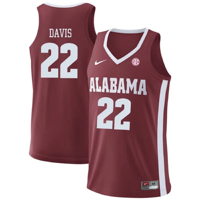 Alabama Crimson Tide 22 Ar'mond Davis Red College Basketball Basketball Jersey