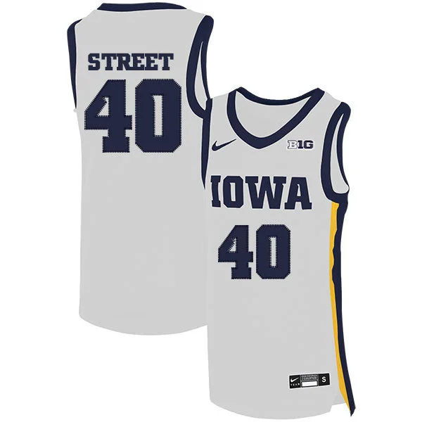 Iowa Hawkeyes 40 Chris Street White Basketball College Basketball Jersey