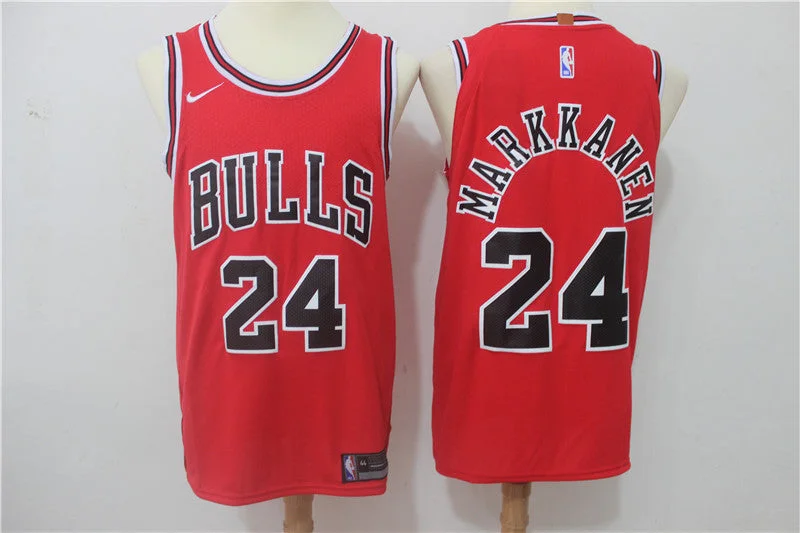 Bulls 24 Laur Markkanen Red Authentic Basketball Jersey